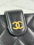 Chanel Black L-Zip Lambskin Wallet