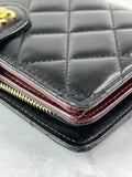 Chanel Black L-Zip Lambskin Wallet