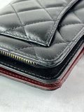 Chanel Black L-Zip Lambskin Wallet