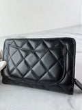 Chanel Black L-Zip Lambskin Wallet