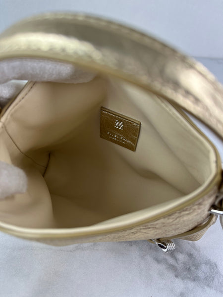 Givenchy Metallic Gold Nano Voyou crossbody/shoulder bag