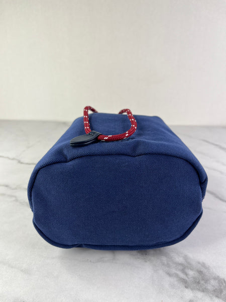 MIU MIU Canvas Gabardine Pouch Bucket Shoulder Bag in Indaco and Amaranto