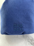 MIU MIU Canvas Gabardine Pouch Bucket Shoulder Bag in Indaco and Amaranto