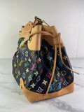 LOUIS VUITTON Monogram Black Multicolor Ursula Shoulder Bag