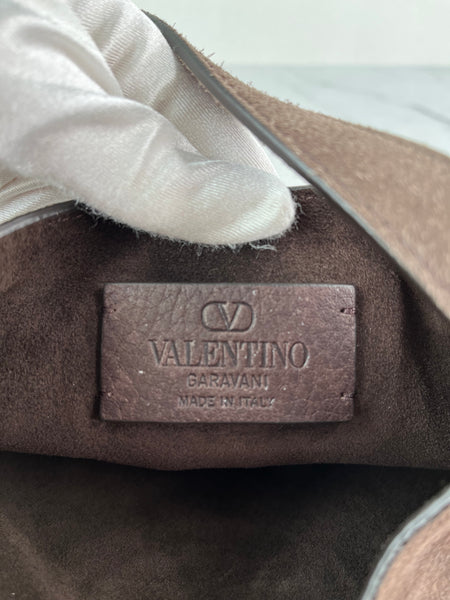 Valentino Nellcote TESTA DI MORO (Brown) Fringe Suede Crossbody Bag