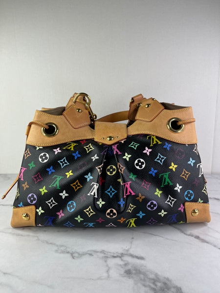 LOUIS VUITTON Monogram Black Multicolor Ursula Shoulder Bag