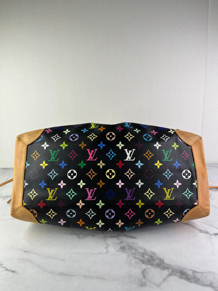 LOUIS VUITTON Monogram Black Multicolor Ursula Shoulder Bag
