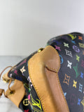 LOUIS VUITTON Monogram Black Multicolor Ursula Shoulder Bag