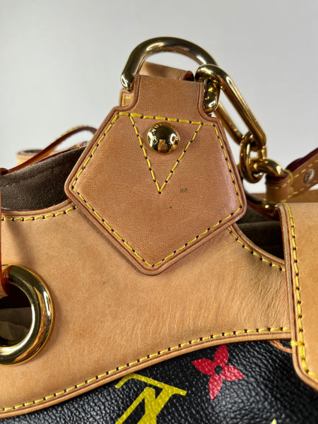 LOUIS VUITTON Monogram Black Multicolor Ursula Shoulder Bag
