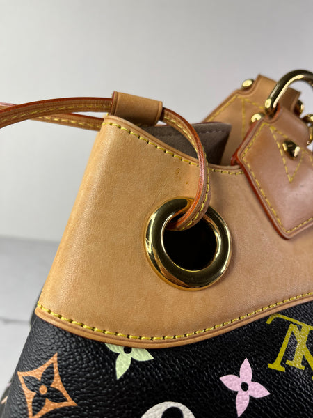 LOUIS VUITTON Monogram Black Multicolor Ursula Shoulder Bag