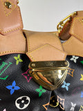 LOUIS VUITTON Monogram Black Multicolor Ursula Shoulder Bag