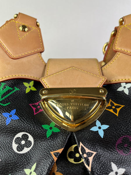 LOUIS VUITTON Monogram Black Multicolor Ursula Shoulder Bag