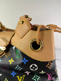 LOUIS VUITTON Monogram Black Multicolor Ursula Shoulder Bag