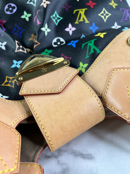 LOUIS VUITTON Monogram Black Multicolor Ursula Shoulder Bag