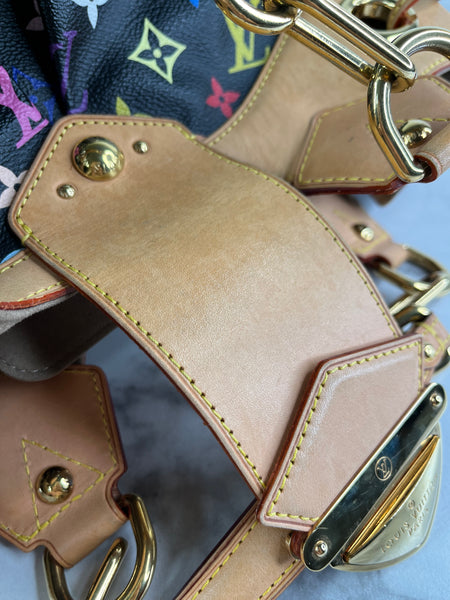 LOUIS VUITTON Monogram Black Multicolor Ursula Shoulder Bag