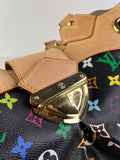 LOUIS VUITTON Monogram Black Multicolor Ursula Shoulder Bag