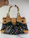 LOUIS VUITTON Monogram Black Multicolor Ursula Shoulder Bag
