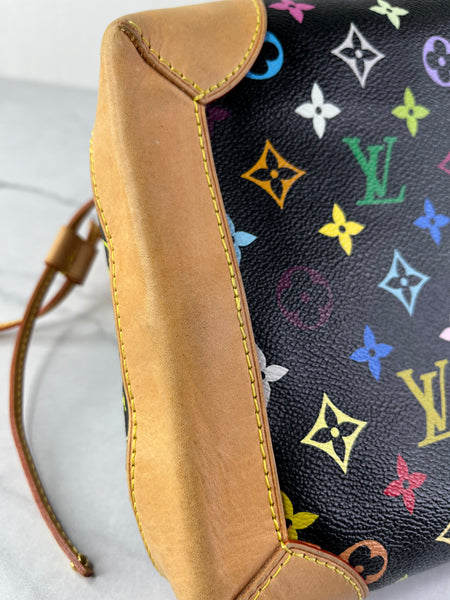 LOUIS VUITTON Monogram Black Multicolor Ursula Shoulder Bag