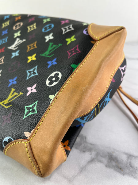 LOUIS VUITTON Monogram Black Multicolor Ursula Shoulder Bag