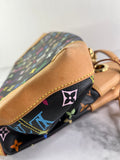LOUIS VUITTON Monogram Black Multicolor Ursula Shoulder Bag