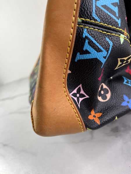 LOUIS VUITTON Monogram Black Multicolor Ursula Shoulder Bag