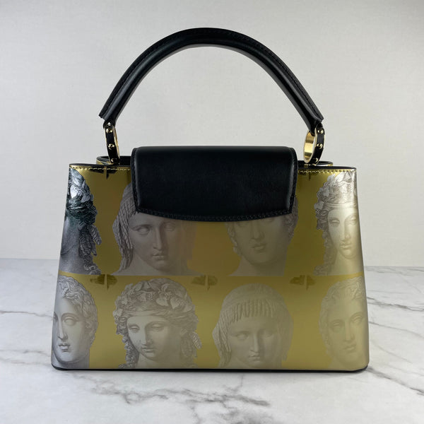 Louis Vuitton X Fornasetti Gold/Black Faded Portrait Capucines MM Shoulder Bag
