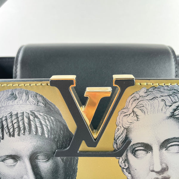 Louis Vuitton X Fornasetti Gold/Black Faded Portrait Capucines MM Shoulder Bag