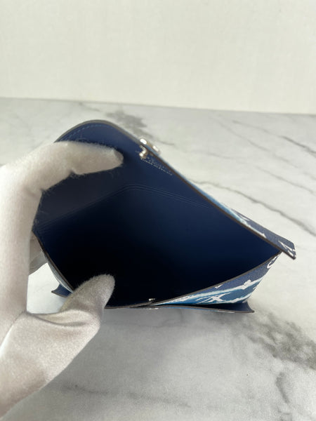 LOUIS VUITTON Blue ESCALE Medium Pochette Kirigami Passport Holder/Pouch