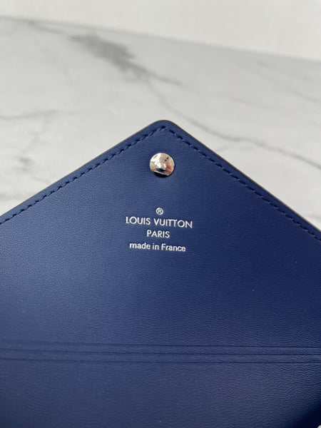 LOUIS VUITTON Blue ESCALE Medium Pochette Kirigami Passport Holder/Pouch