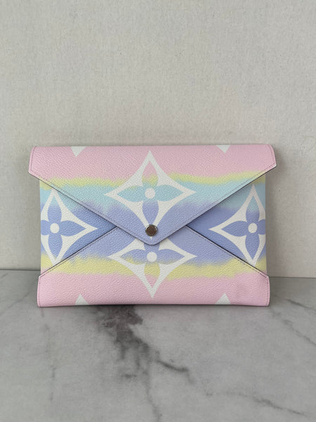 LOUIS VUITTON Pastel ESCALE Large Pochette Kirigami Clutch/Pouch