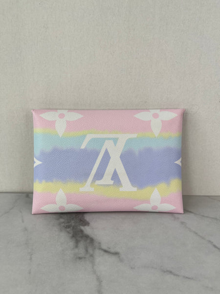 LOUIS VUITTON Pastel ESCALE Large Pochette Kirigami Clutch/Pouch