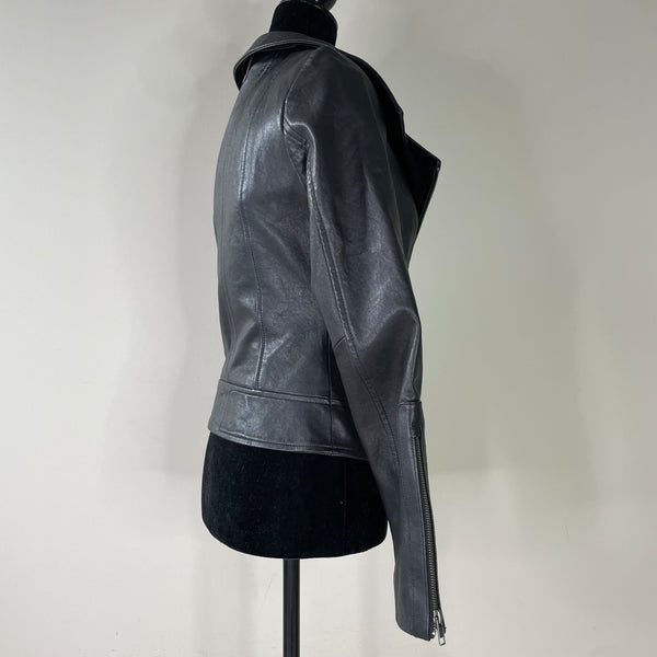 Mackage Black Leather Kenya Jacket Size XS