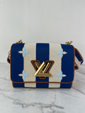 LOUIS VUITTON Multicolor TWIST MM Embroidered Stripe Canvas Shoulder/Crossbody Bag