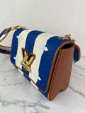 LOUIS VUITTON Multicolor TWIST MM Embroidered Stripe Canvas Shoulder/Crossbody Bag