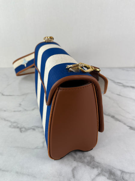 LOUIS VUITTON Multicolor TWIST MM Embroidered Stripe Canvas Shoulder/Crossbody Bag