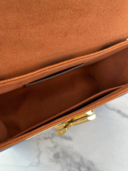 LOUIS VUITTON Multicolor TWIST MM Embroidered Stripe Canvas Shoulder/Crossbody Bag