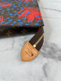 LOUIS VUITTON Monogram Coquelicot/Denim Jungle Dots Toiletry Pouch 26