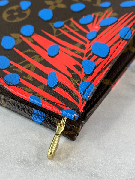 LOUIS VUITTON Monogram Coquelicot/Denim Jungle Dots Toiletry Pouch 26