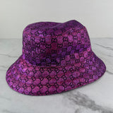 GUCCI GG REVERSIBLE PINK LOVE PARADE BUCKET HAT Size L