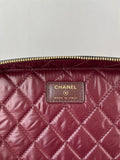 CHANEL Black Caviar Quilted Large Vanity Pouch