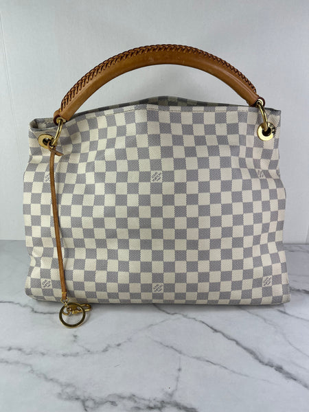 LOUIS VUITTON Damier Azur Artsy MM Shoulder Bag