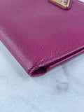 PRADA Deep Pink Saffiano Passport Holder/Wallet