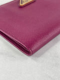 PRADA Deep Pink Saffiano Passport Holder/Wallet
