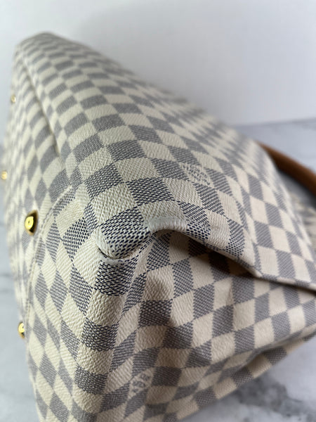 LOUIS VUITTON Damier Azur Artsy MM Shoulder Bag