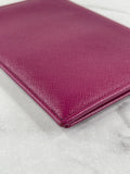 PRADA Deep Pink Saffiano Passport Holder/Wallet