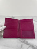 PRADA Deep Pink Saffiano Passport Holder/Wallet
