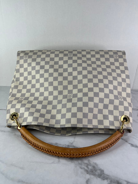 LOUIS VUITTON Damier Azur Artsy MM Shoulder Bag