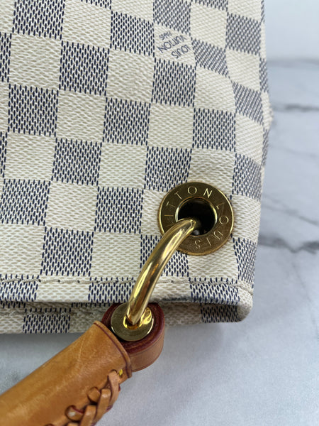 LOUIS VUITTON Damier Azur Artsy MM Shoulder Bag
