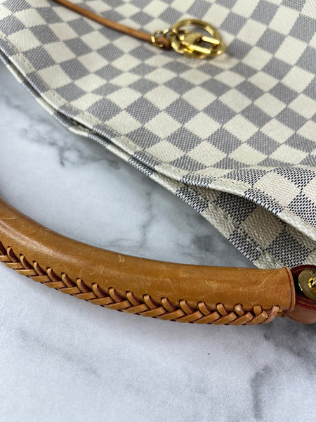 LOUIS VUITTON Damier Azur Artsy MM Shoulder Bag
