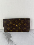 LOUIS VUITTON Monogram Sarah Wallet (with crossbody chain)